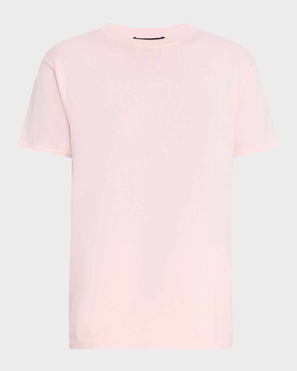 Short-Sleeve Cashmere Crewneck Sweater
